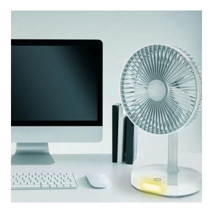 Stolný nabíjací ventilátor s LED lampou 3000mA/3,7V USB-C