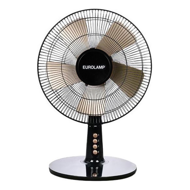 Stolný ventilátor 40W/230V pr. 35 cm čierna/zlatá
