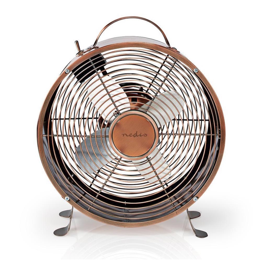 Stolný ventilátor RETRO 20W/230V medená ø25 cm