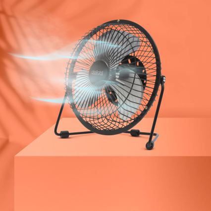 Stolný ventilátor USB 1,75 W / 5 V, priemer 18 cm, čierny