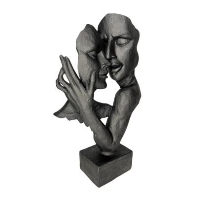 Stolová dekorácia 29x9x17 cm živica/čierna