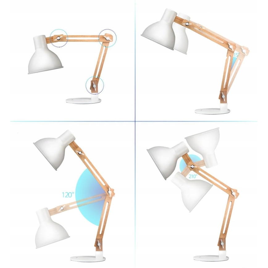 Stolová lampa 1xE27/40W/230V biela