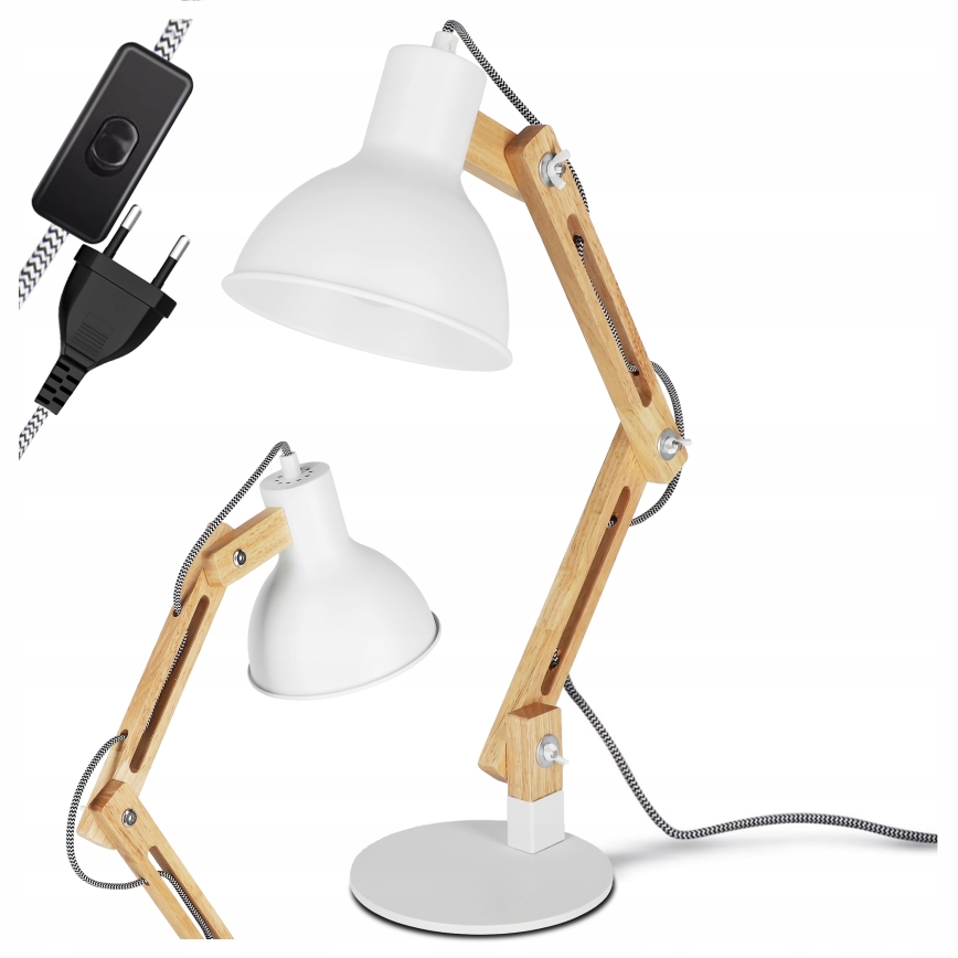 Stolová lampa 1xE27/40W/230V biela