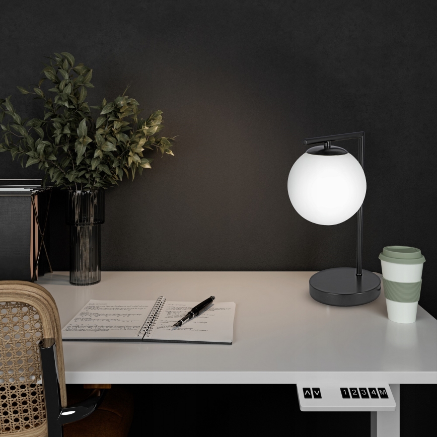 Stolová lampa 1xE27/40W/230V čierna/biela