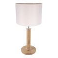 Stolová lampa BENITA 1xE27/60W/230V 48 cm krémová/dub