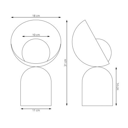 Stolová lampa BOTO 1xG9/8W/230V biela