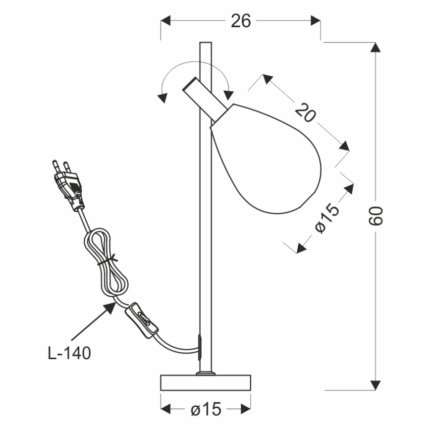 Stolová lampa DENSO 1xG9/5W/230V čierny chróm
