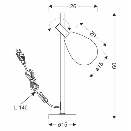 Stolová lampa DENSO 1xG9/5W/230V medená/čierna
