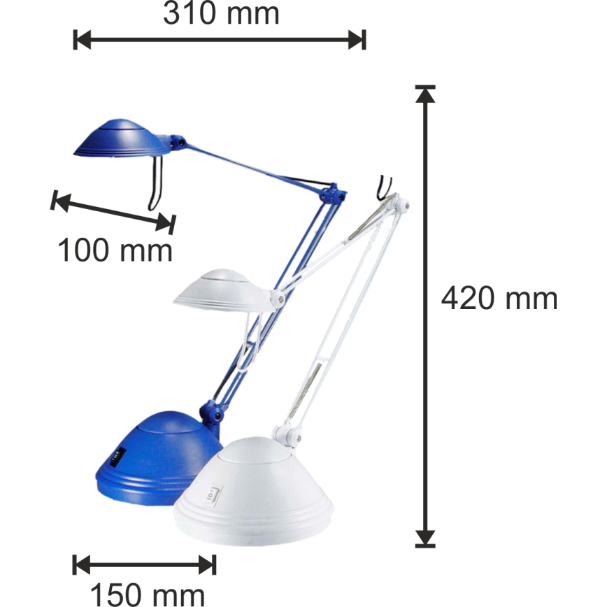 Stolová lampa ELA 1xGY6,35/50W/230V/12V modrá