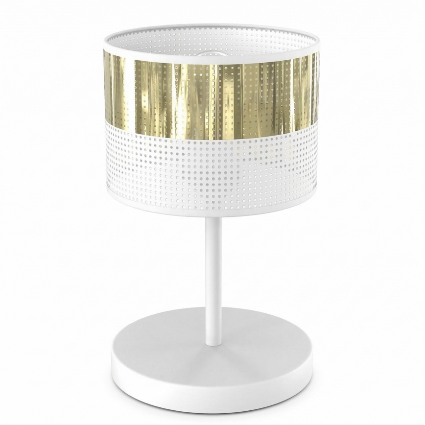 Stolová lampa LUX 1xE27/15W/230V biela/zlatá