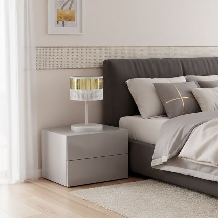 Stolová lampa LUX 1xE27/15W/230V biela/zlatá