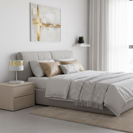 Stolová lampa LUX 1xE27/15W/230V biela/zlatá