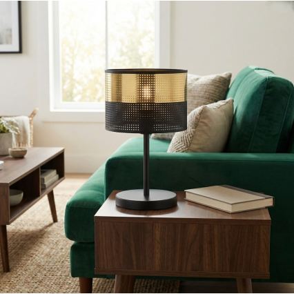 Stolová lampa LUX 1xE27/15W/230V čierna/zlatá