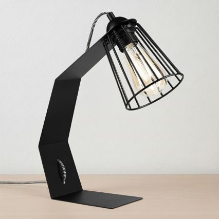 Stolová lampa NANDO 1xE27/15W/230V čierna