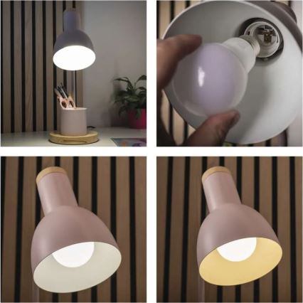 Stolová lampa POPPY 1xE27/25W/230V ružová