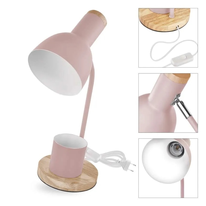 Stolová lampa POPPY 1xE27/25W/230V ružová