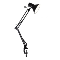 Stolová lampa s klipom WORKER 1xE27/10W/230V čierna