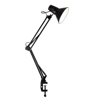 Stolová lampa s klipom WORKER 1xE27/10W/230V čierna