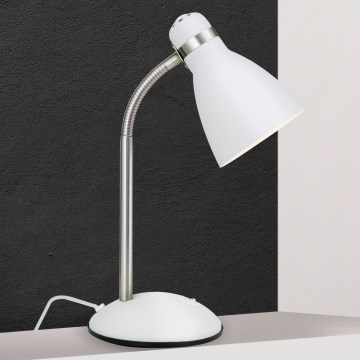 Stolová lampa SCHOOL 1xE27/40W/230V biela/matný chróm