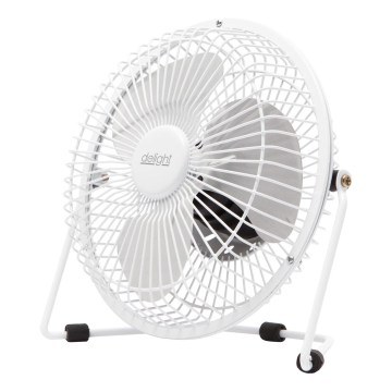 Stolový ventilátor 1,75 W / 5 V USB, Ø 18 cm, biely