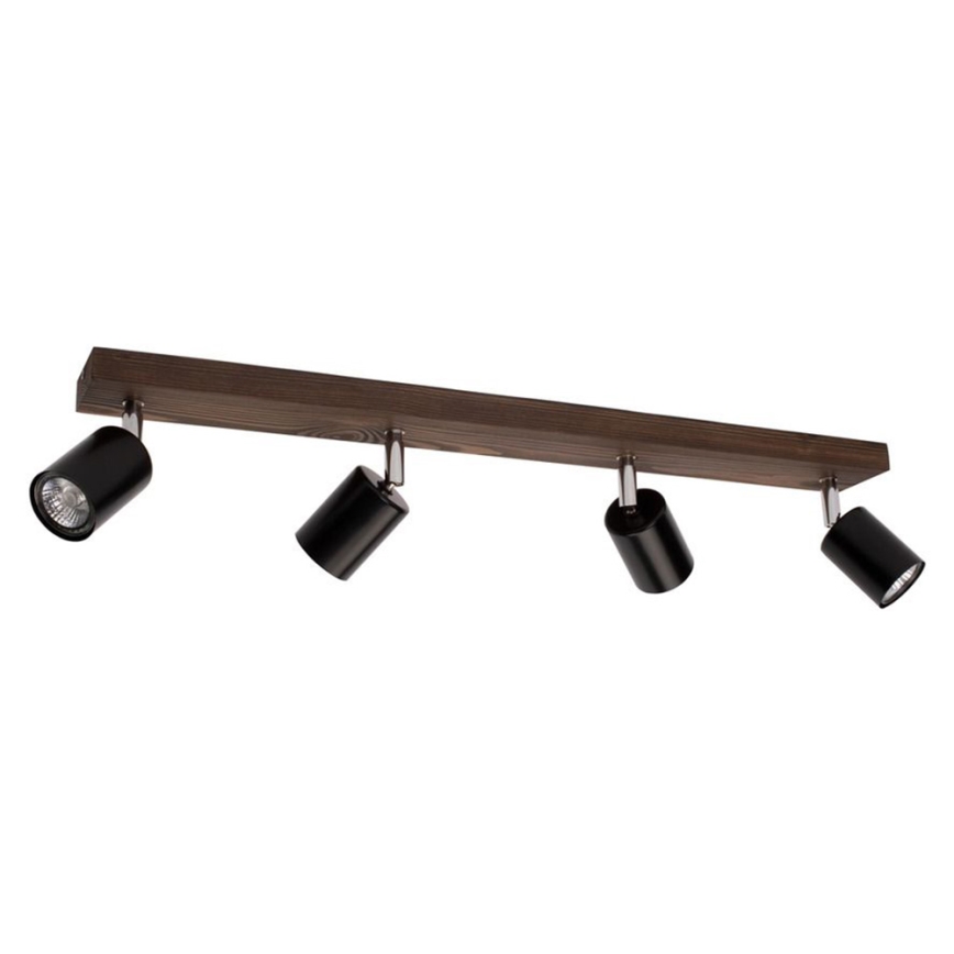 Stropné bodové svietidlo MANARA 4xGU10/5W/230V borovica