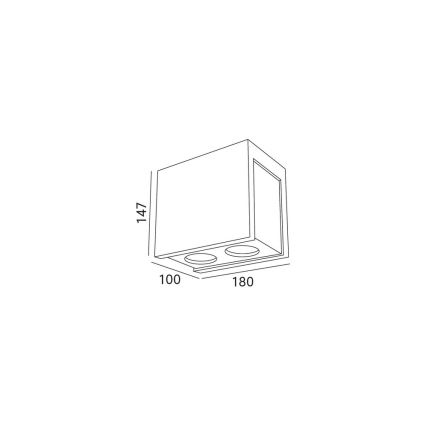 Stropné bodové svietidlo PURO 2xGU10/25W/230V