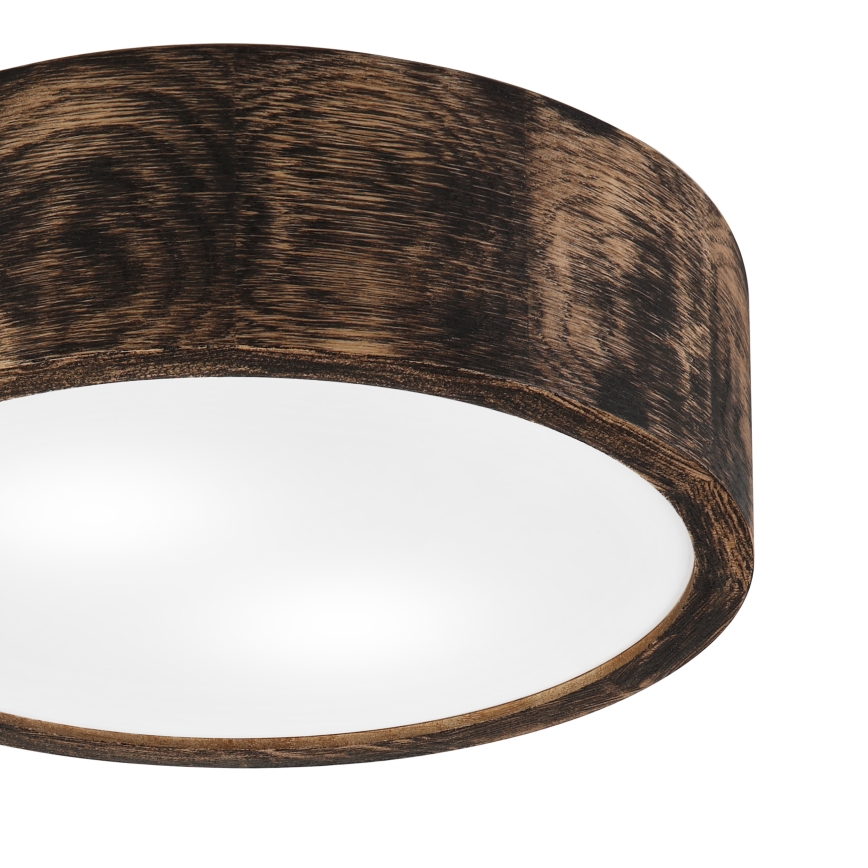 Kúpeľňové stropné svietidlo OAK SMOKY 2xE27/15W/230V IP54 ? 27,5 cm dub/tmavohnedá