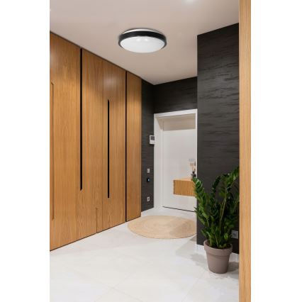 Stropné svietidlo 2xE27/40W/230V priemer 29,5 cm čierne