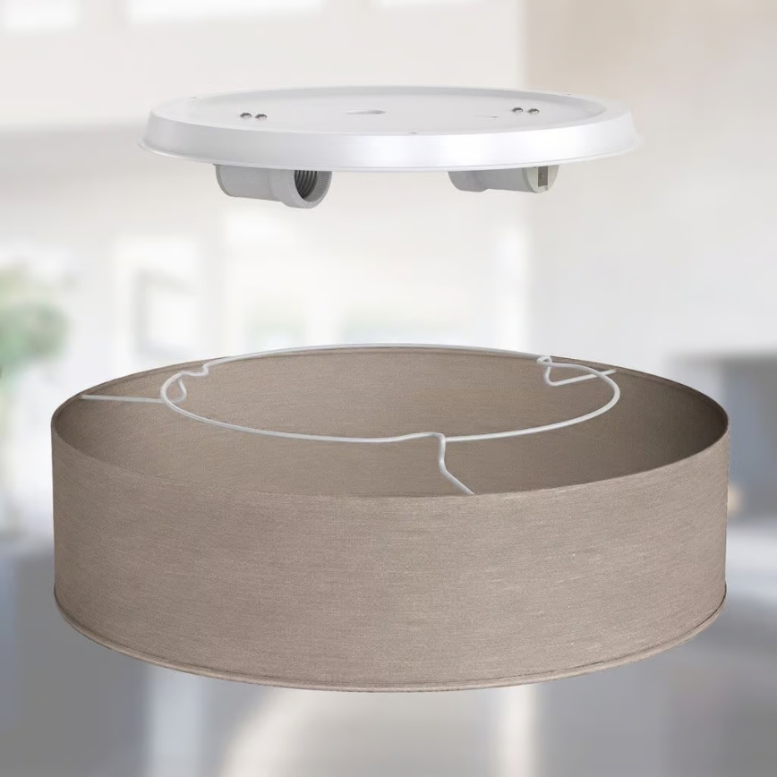 Stropné svietidlo 2xE27/40W/230V, priemer 38 cm, béžové