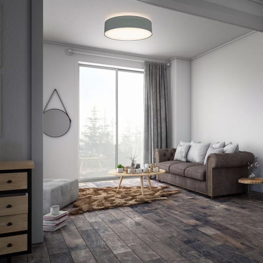 Stropné svietidlo 2xE27/40W/230V, priemer 38 cm, sivé