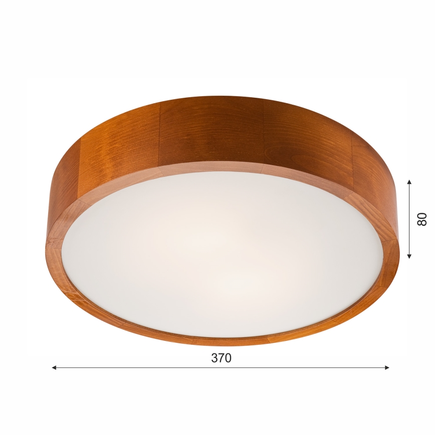 Stropné svietidlo 2xE27/60W/230V borovica