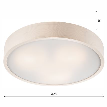 Stropné svietidlo 3xE27/60W/230V borovica - FSC certifikované