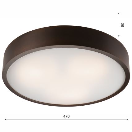 Stropné svietidlo 3xE27/60W/230V borovica