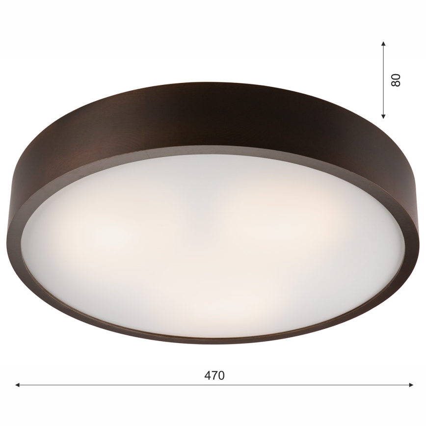 Stropné svietidlo 3xE27/60W/230V borovica