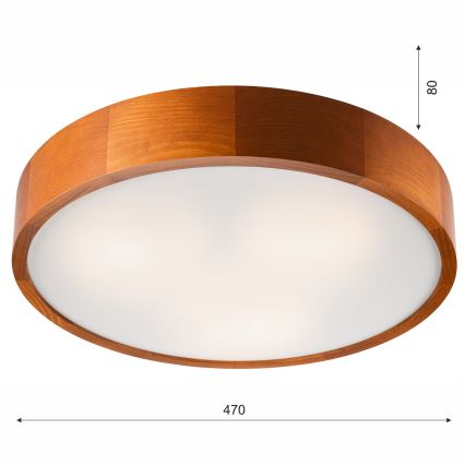 Stropné svietidlo 3xE27/60W/230V borovica