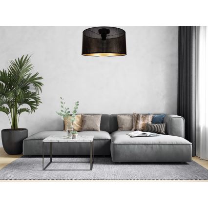 Stropné svietidlo ALDO 1xE27/60W/230V pr. 40 cm čierna