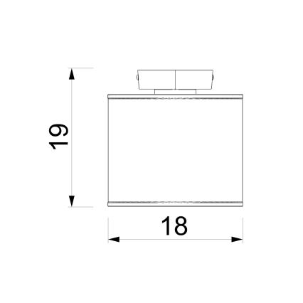 Stropné svietidlo ARDEN 1xE27/15W/230V pr. 18 cm biele