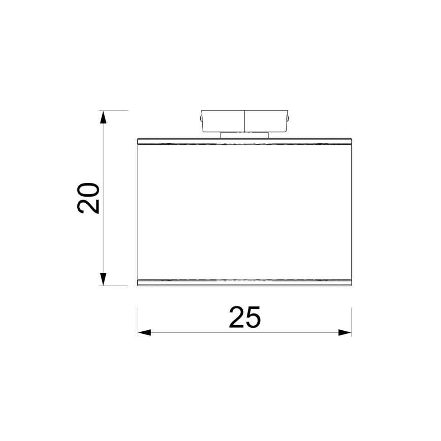 Stropné svietidlo ARDEN 1xE27/15W/230V, priemer 25 cm, čierne