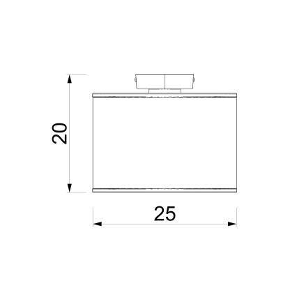 Stropné svietidlo ARDEN 1xE27/15W/230V priemer 25 cm modré