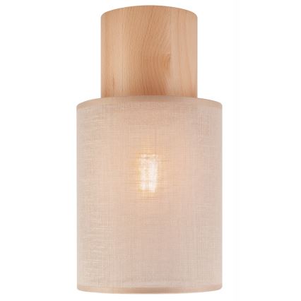 Stropné svietidlo ARI 1xE27/60W/230V pr. 16 cm béžová buk