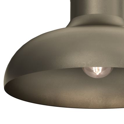 Stropné svietidlo BASCA 1xE27/15W/230V priemer 40 cm bronzové