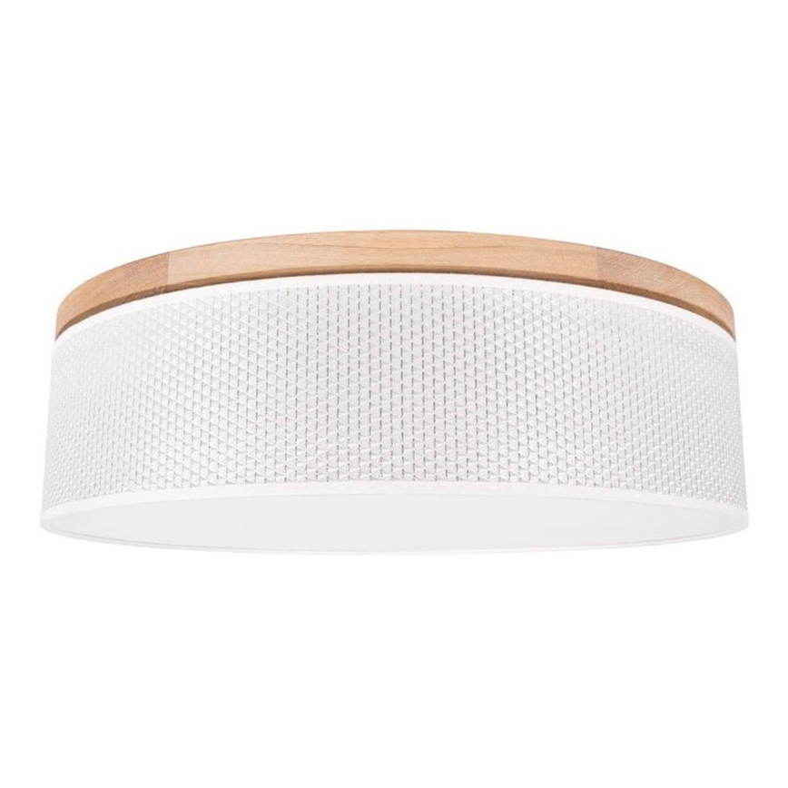 Stropné svietidlo BENITA 4xE27/25W/230V pr. 58 cm krémová/dub