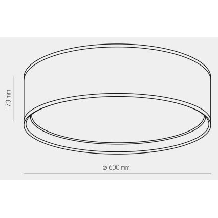 Stropné svietidlo BILBAO 4xE27/15W/230V pr. 60 cm čierna/zlatá