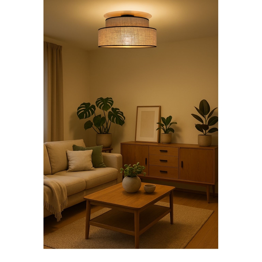 Stropné svietidlo BOHO 1xE27/60W/230V béžová