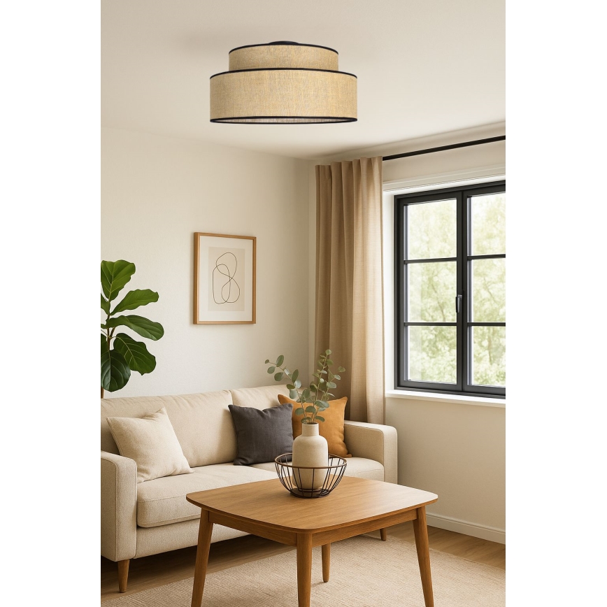 Stropné svietidlo BOHO 1xE27/60W/230V béžová