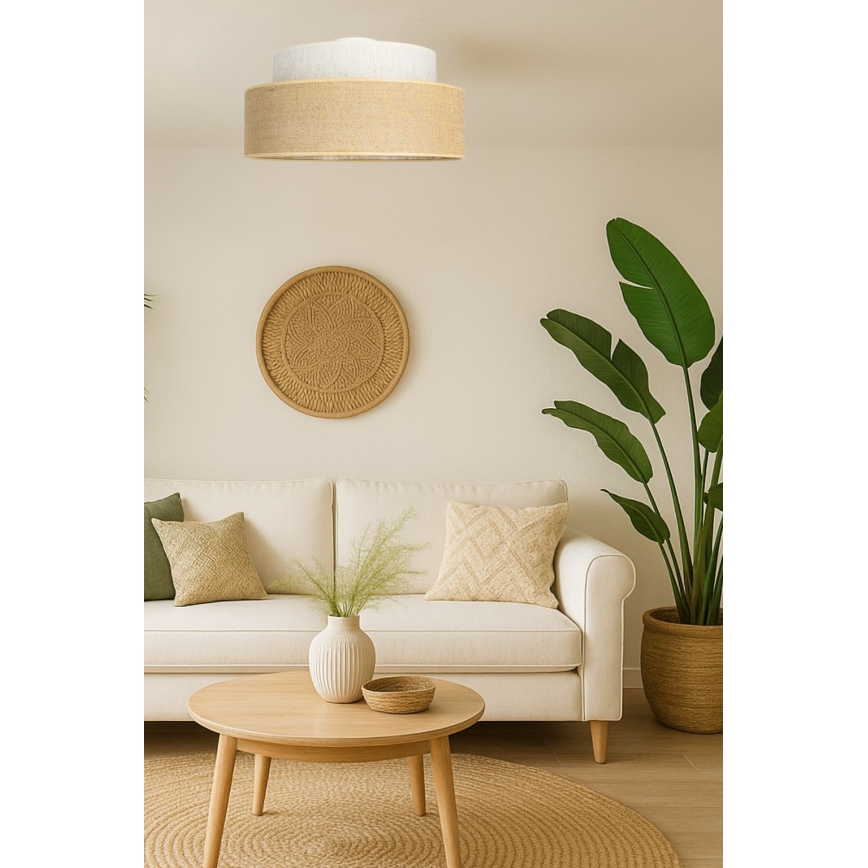Stropné svietidlo BOHO 1xE27/60W/230V krémová/béžová
