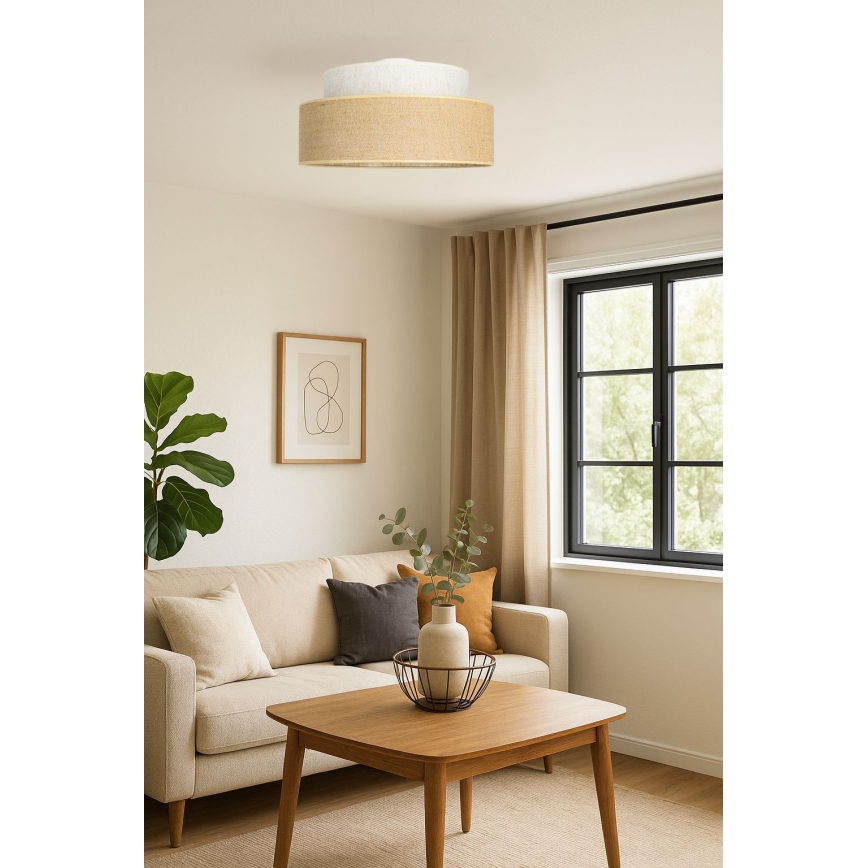 Stropné svietidlo BOHO 1xE27/60W/230V krémová/béžová