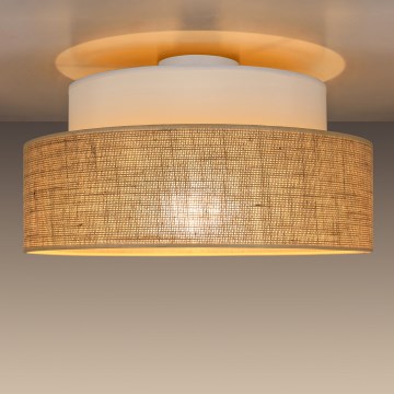 Stropné svietidlo BOHO 1xE27/60W/230V pr. 40 cm biela/béžová