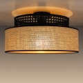 Stropné svietidlo BOHO 1xE27/60W/230V pr. 40 cm čierna/ratan