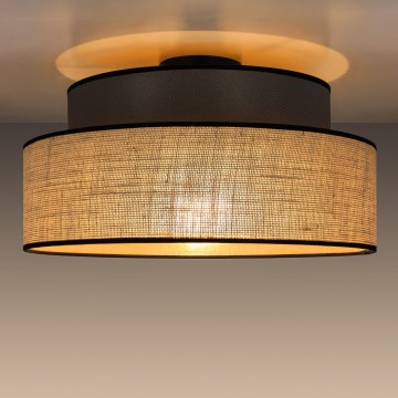 Stropné svietidlo BOHO 1xE27/60W/230V pr. 40 cm hnedá/béžová
